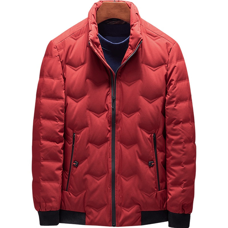 雅鹿男装冬季立领男士羽绒服男款外套中年加厚防寒服AC49EDYA18819