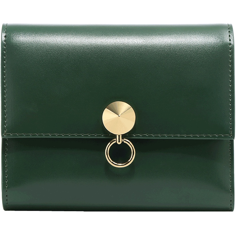 小众设计师复古钱包女2019新款简约多卡位ins超火短款三折零钱包