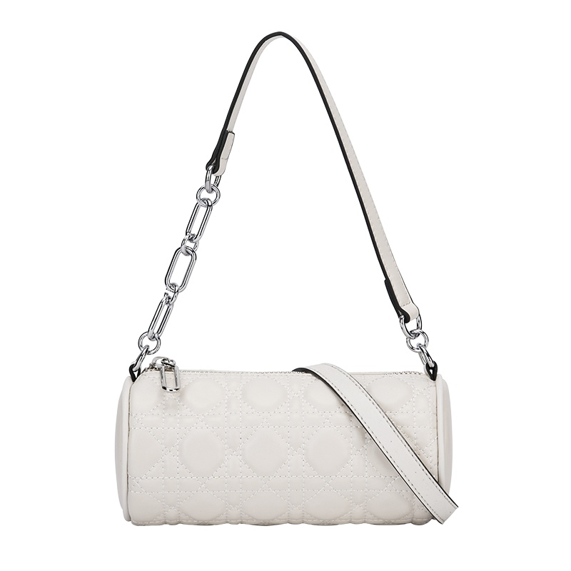 马克华菲包包女斜挎包女包牛皮小包包手机包时尚菱格小圆包细肩带单肩包女