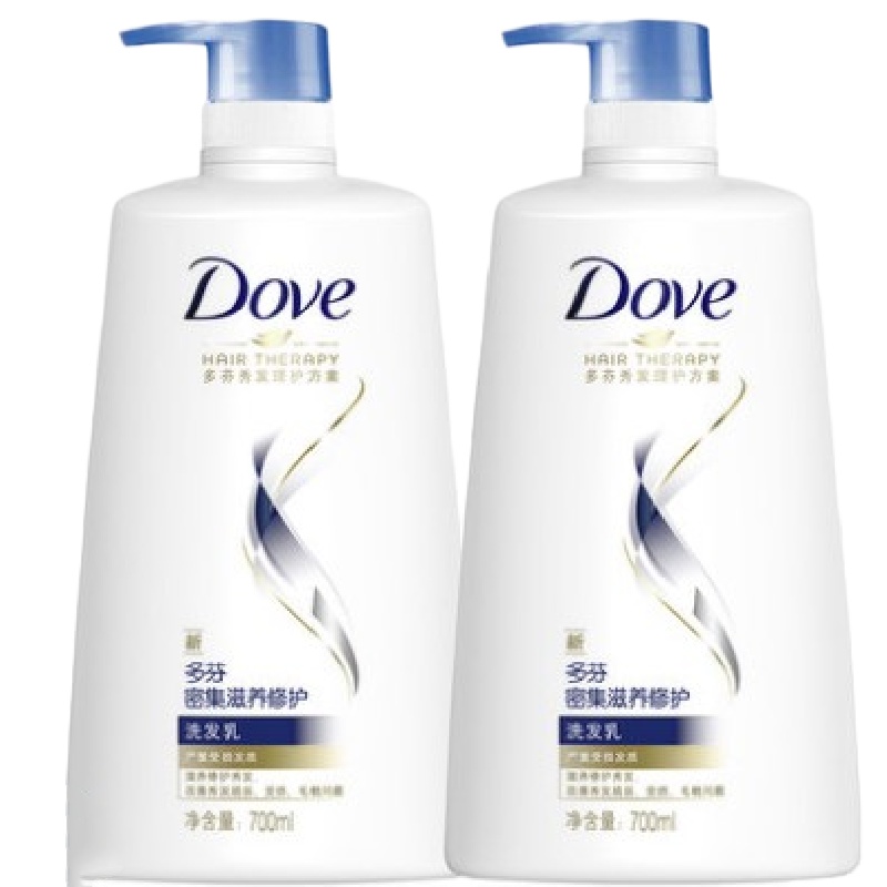 套装（多芬密集滋养修护洗发露700ML/多芬沐浴露1L/多芬柔肤乳霜香块3+1组合装）