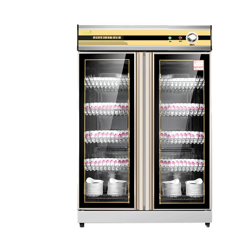 而派 厨房消毒柜商用 双门立式大容量餐具消毒柜 饭店食堂餐饮餐厅大排档臭氧消毒柜 碗碟杯子筷子密胺家用不锈钢消毒碗柜
