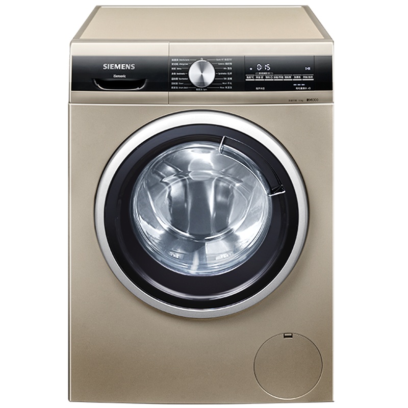 西门子洗衣机WG52A1U30W 专业除菌洗 护肤防过敏 简清洁程序 滚筒洗衣机(浅金色)