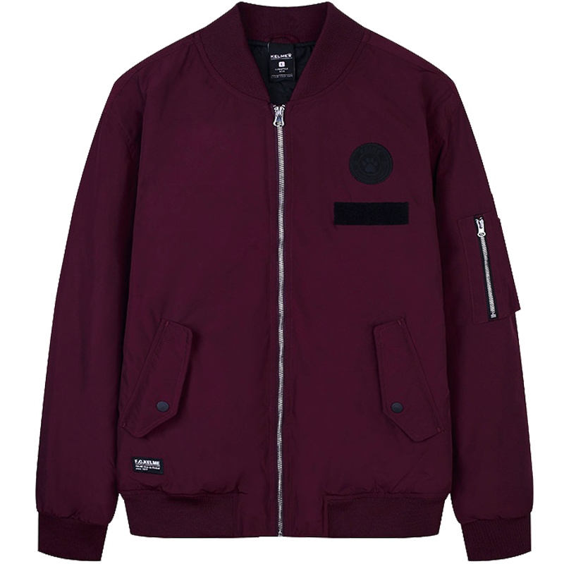KELME/卡尔美男士运动棉衣休闲棒球领外套防风夹克潮牌棉服
