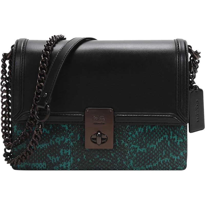 COACH 蔻驰 女款小号专柜款HUTTON系列皮革手提单肩斜挎包哈顿小方包 89069