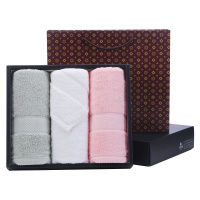 洁丽雅纯棉毛巾礼盒套装浴巾三件套伴手礼婚庆定制logo