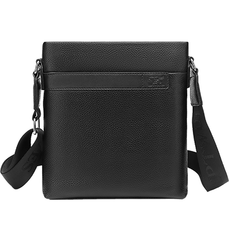 七匹狼(SEPTWOLVES)男士斜挎包头层牛皮男士单肩包商务休闲大容量斜挎包日字包