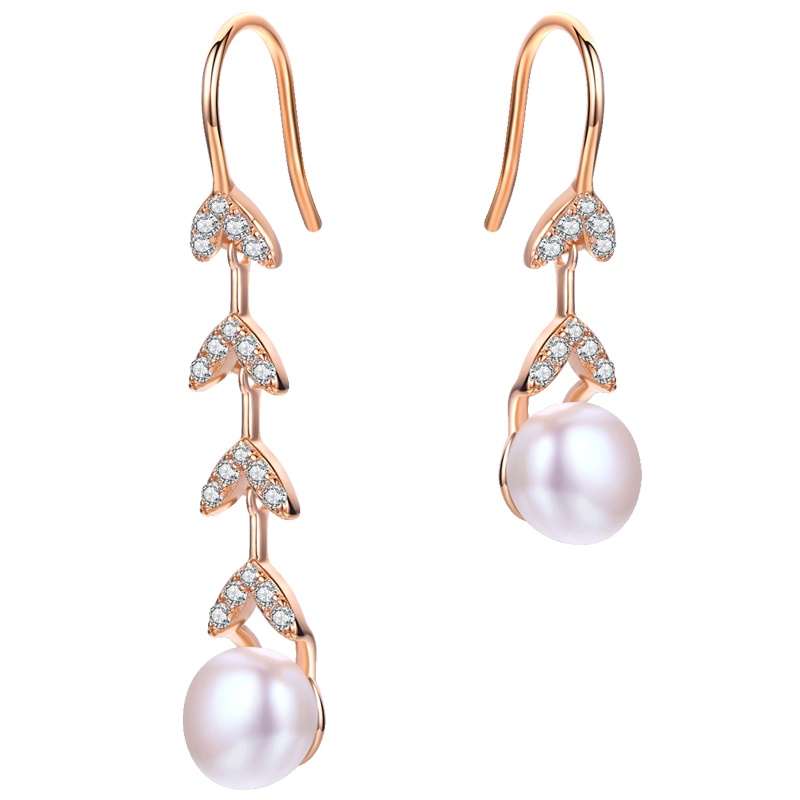 佰色传情(BRIR)S925纯银不对称淡水珍珠耳环百搭网红简约冷淡风耳钉