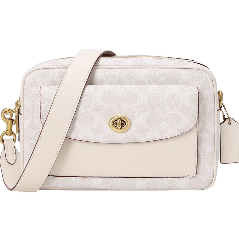 预订 COACH 蔻驰 女包 CASSIE 经典标志帆布相机包 单肩包 斜挎包 640