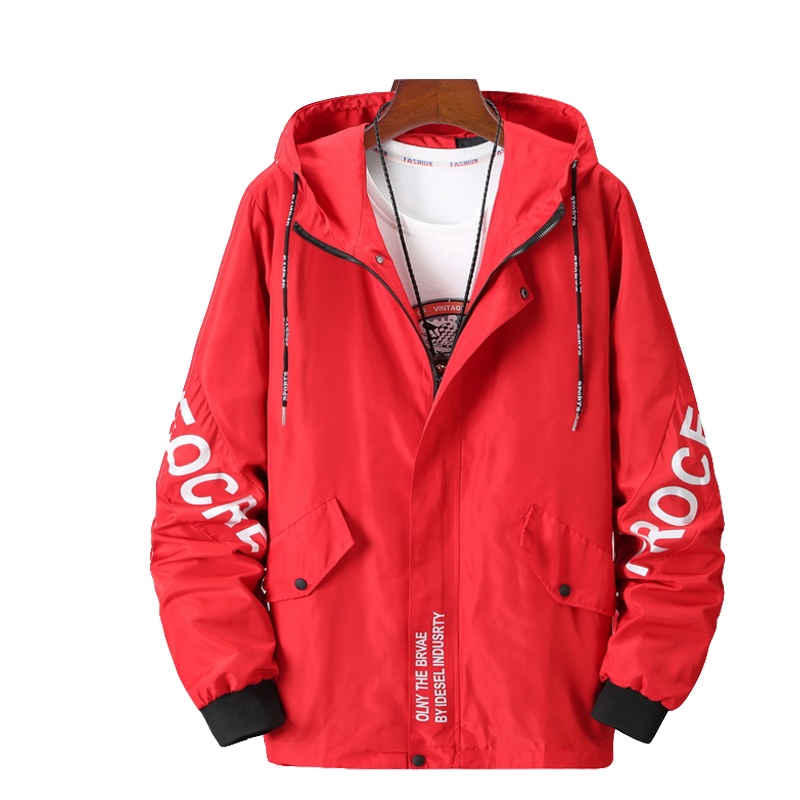 PMMP男士春秋夹克大码加肥加大外套帅气潮流胖子百搭休闲风衣男装上衣