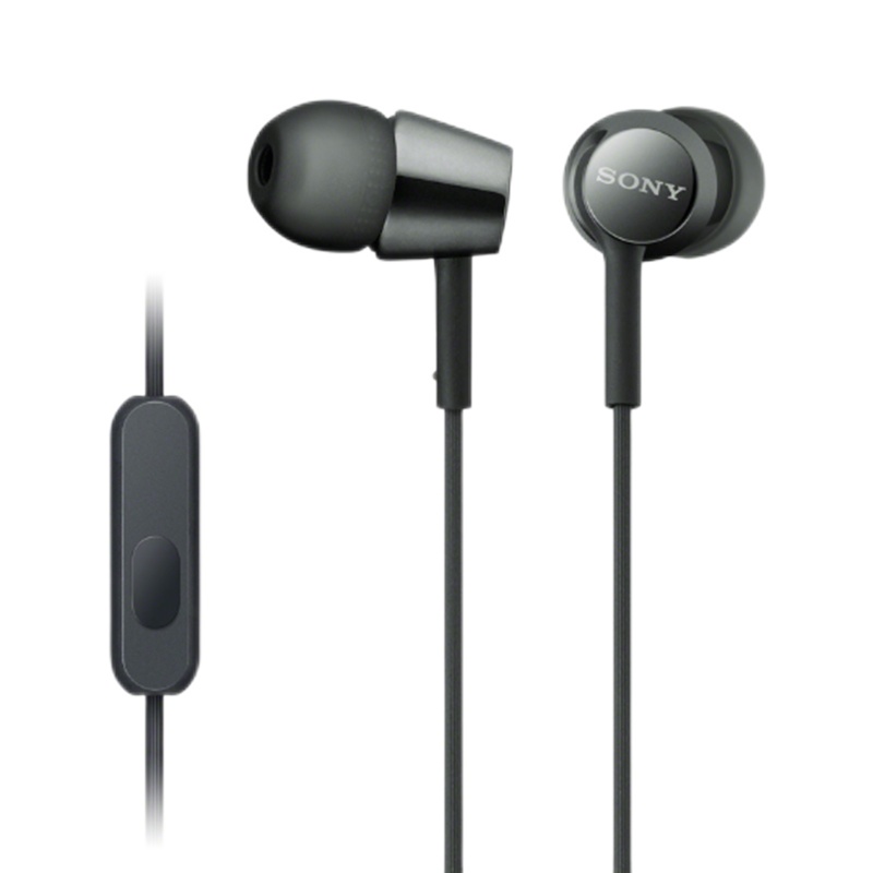 索尼(SONY)MDR-EX155AP入耳式立体声通话耳机 黑色