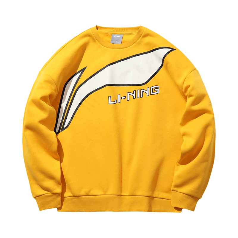 李宁运动时尚系列男女同款宽松套头无帽卫衣AWDP708-6