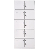 创世人 文件柜办公柜钢制铁皮柜资料柜档案柜储物柜分五节文件柜