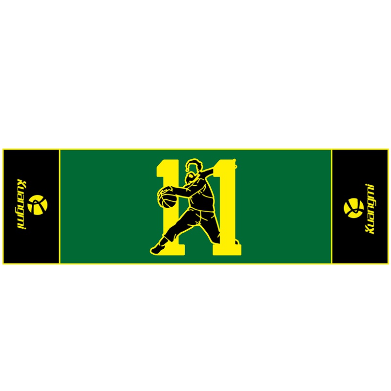 狂迷冷感纱毛巾球星主题黑绿吸湿透气速干运动毛巾