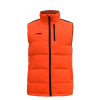 李宁（LI-NING）羽绒马甲男白鸭绒羽绒服运动保暖防风立领无袖外套