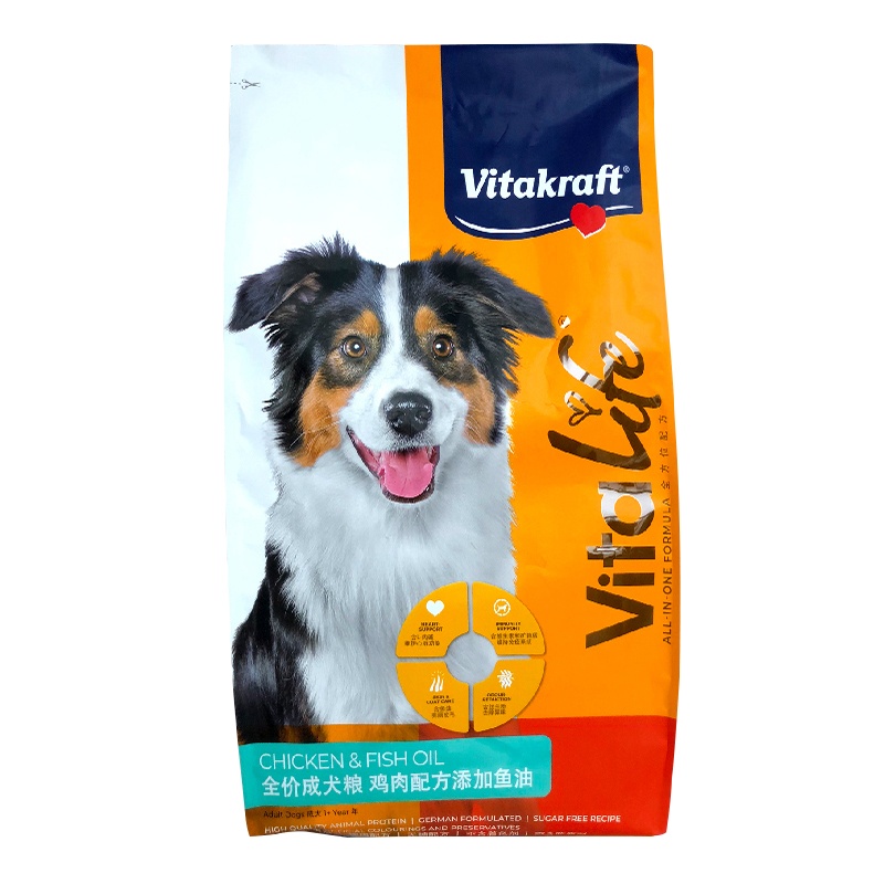 卫塔卡夫Vitakraft全价成犬粮鸡肉大米配方添加鸡蛋12kg