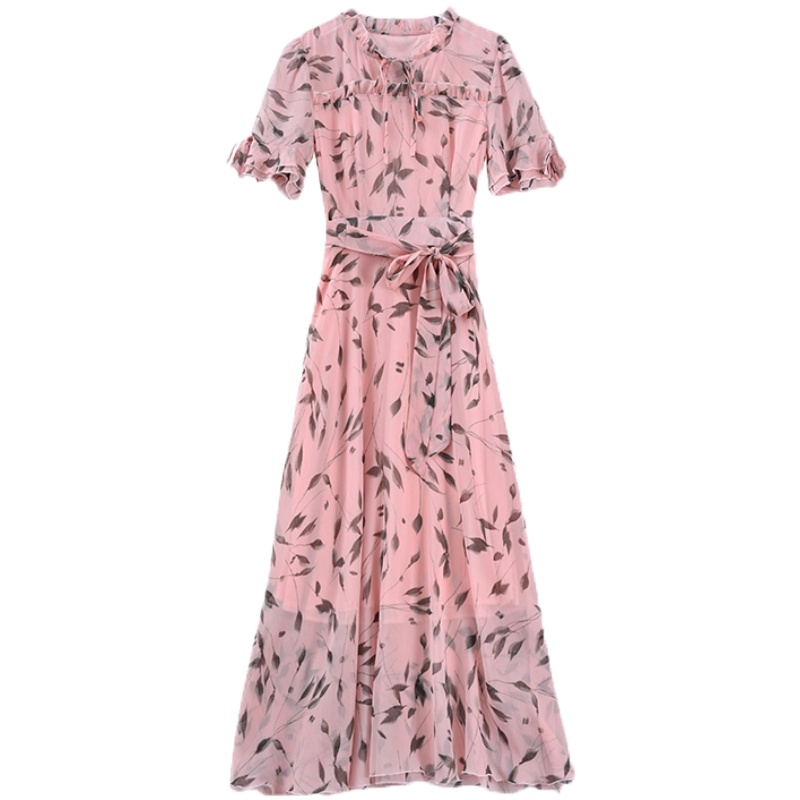 晗亦然碎花连衣裙女夏季2021新款中长款修身显瘦裙子潮3079