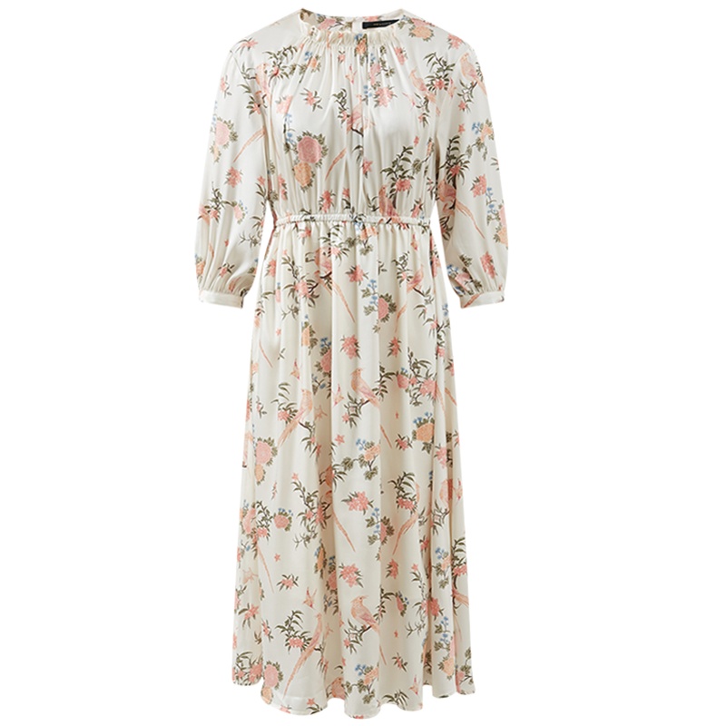 [1件5折价:90]MECITY女装2020夏季新款韩版森系七分袖碎花连衣裙