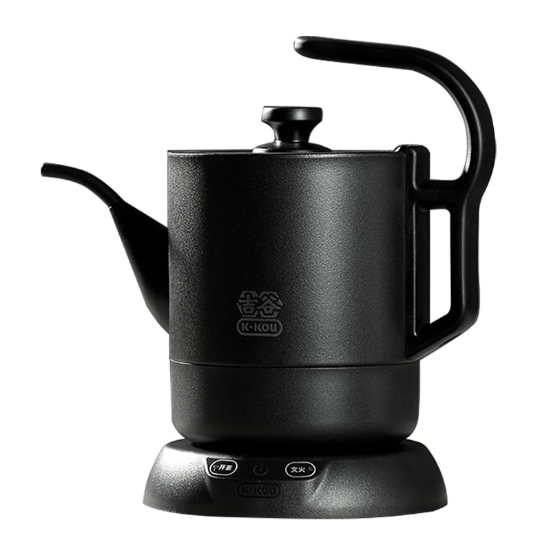 吉谷TA002随手泡提梁电茶壶不锈钢茶壶迷你小茶炉烧水茶壶 TA002黑色