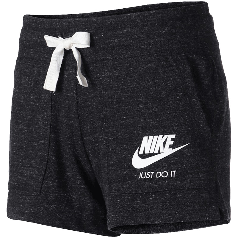 【自营】NIKE耐克女运动短裤运动休闲针织透气短裤热裤883734 L 883734-010黑+帆白