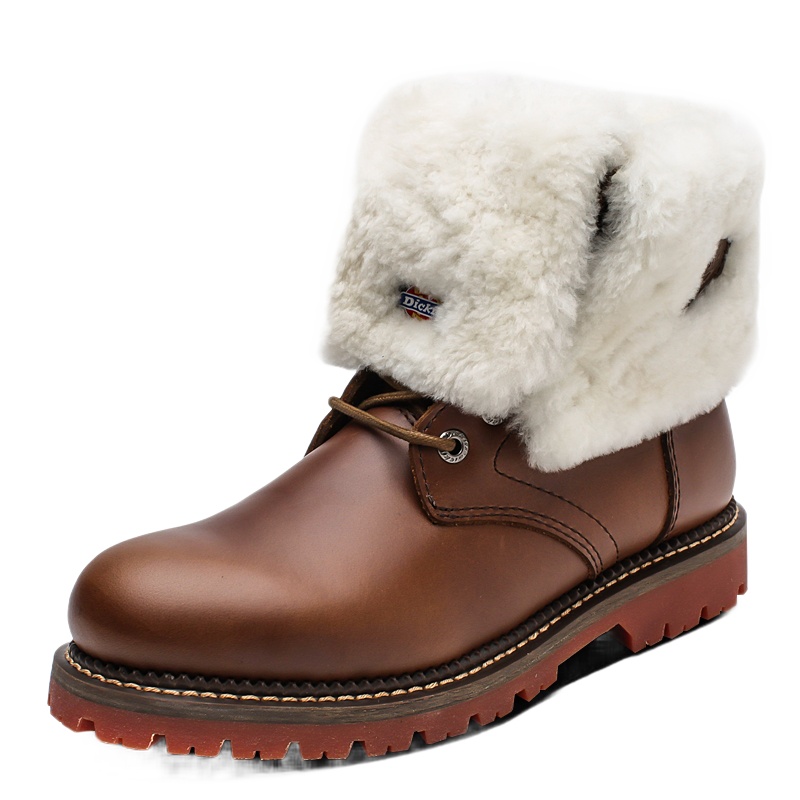 Dickies雪地靴冬季新款情侣马丁靴羊毛加绒短靴保暖棉靴潮194M50LXS82
