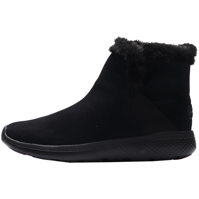 【自营】斯凯奇女鞋短靴秋冬新款轻质毛里保暖时尚雪地靴运动鞋14635/B BK