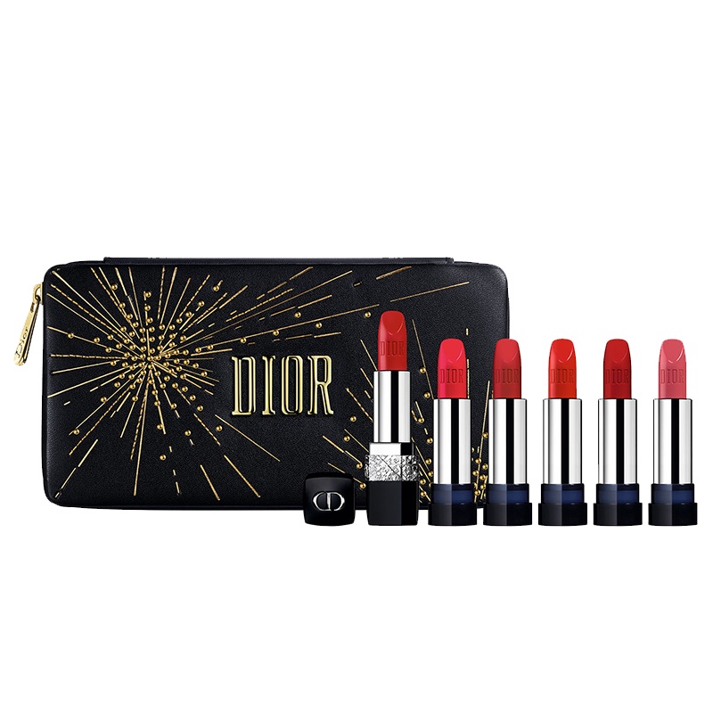 Dior迪奥 蓝星口红唇膏珠宝盒 HAPPY 2020花火限量版礼盒 哑光999 520 028 网红色号一次满足