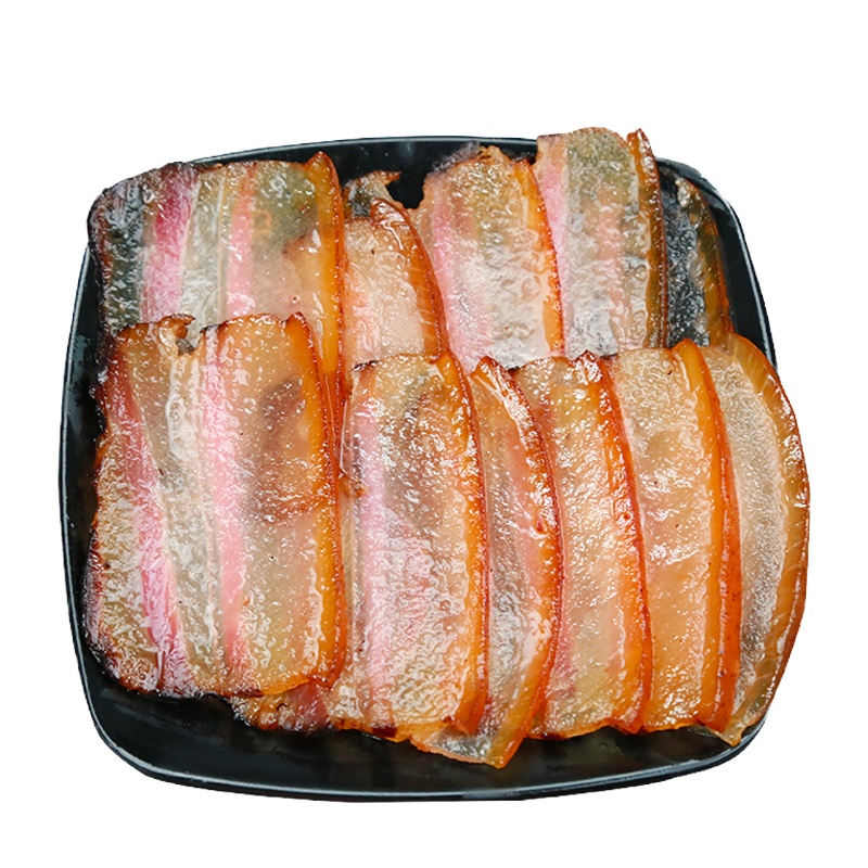 [中华特色]遵义馆 黔婆婆腌制腊味烟熏腊肉三线肉偏肥500g 贵州特产土猪肉正宗农家咸肉五花肉 西南