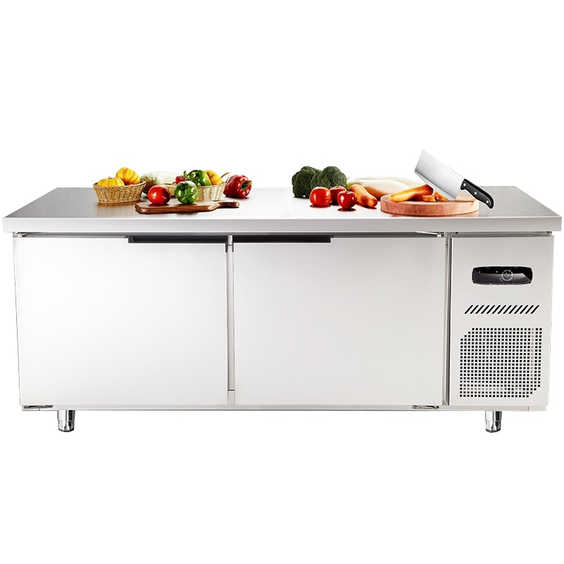 德玛仕 商用冰柜保鲜工作台操作台 砧头平台雪柜1800*800*800mm TDC-18A80CG工程款全冷藏