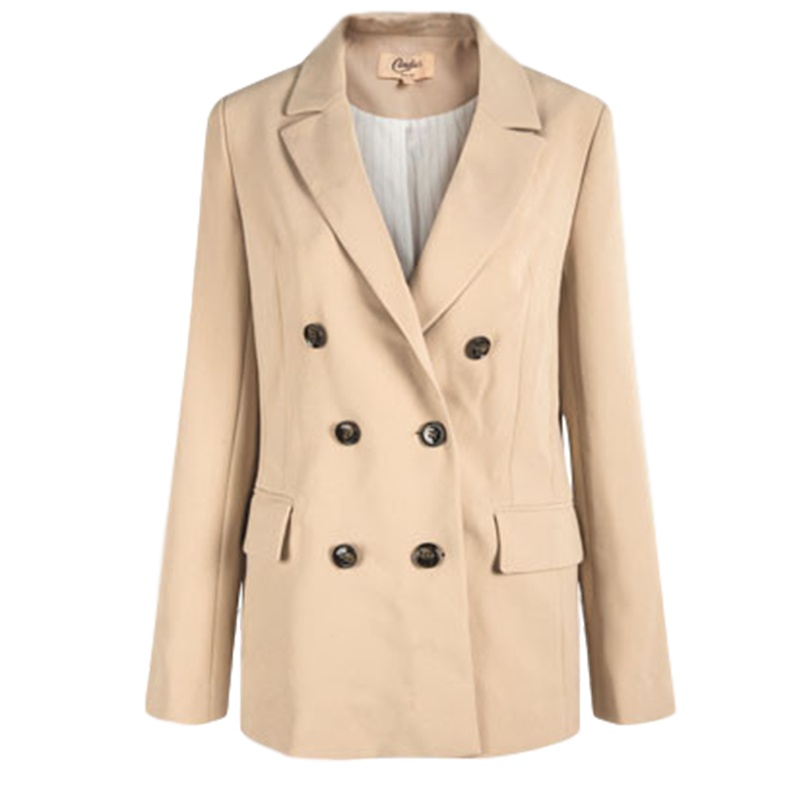 【福利款】拉夏贝尔OL风通勤百搭外套 双排扣西装