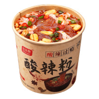 [满88减50元]欧贝拉酸辣粉丝米线加量款130g*6桶装夜宵充饥速食品方便即食泡粉整箱