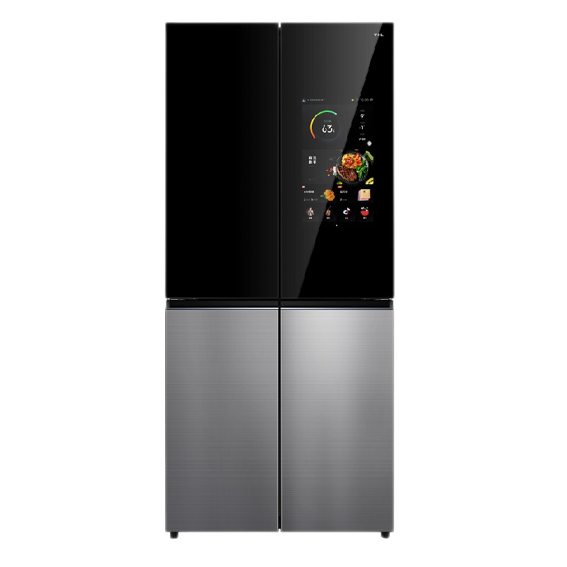 TCL 510升 一级变频风冷无霜 21.5吋互联智屏 十字对开门冰箱 恒温养鲜 33分贝(灵犀)R510C12-UA