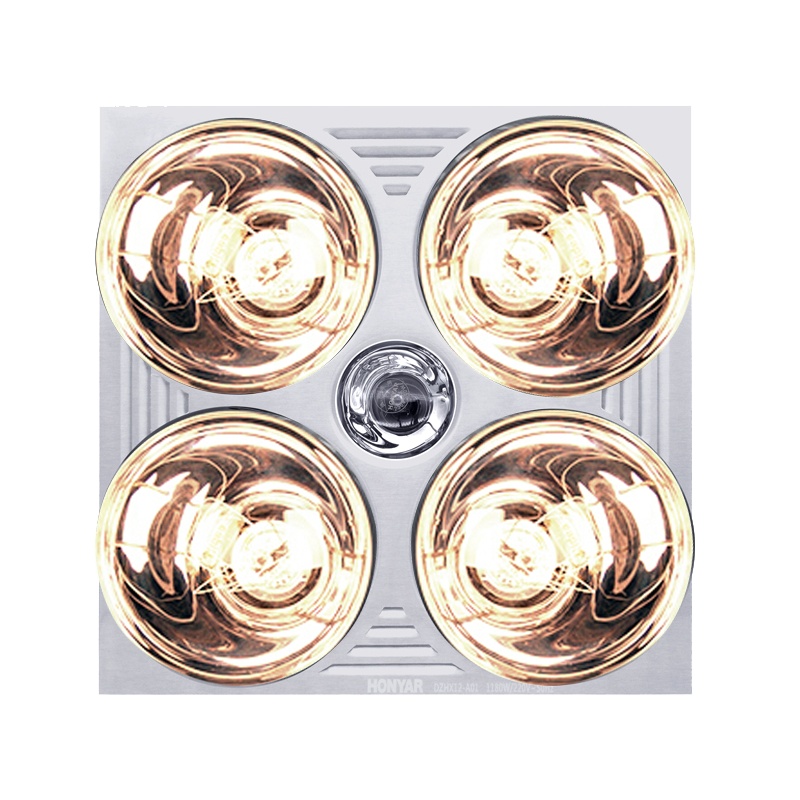 鸿雁(HONYAR)灯暖浴霸卫生间浴室集成吊顶嵌入式浴霸300*300取暖器换气制暖照明三合一DZHX12-A01