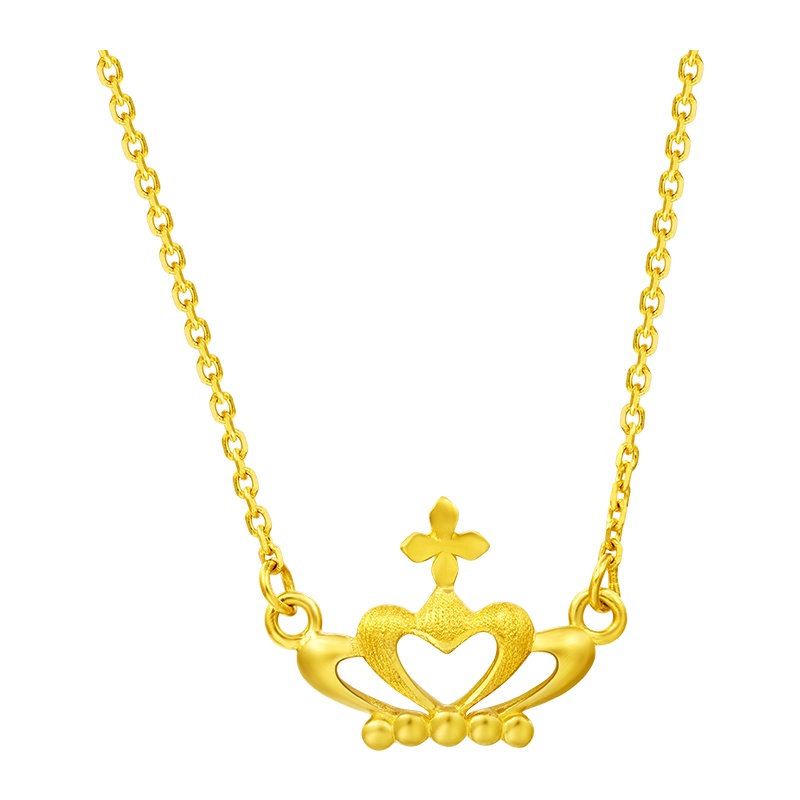 周大福皇冠为爱加冕足金黄金项链套链计价（足金工费138元）F199792