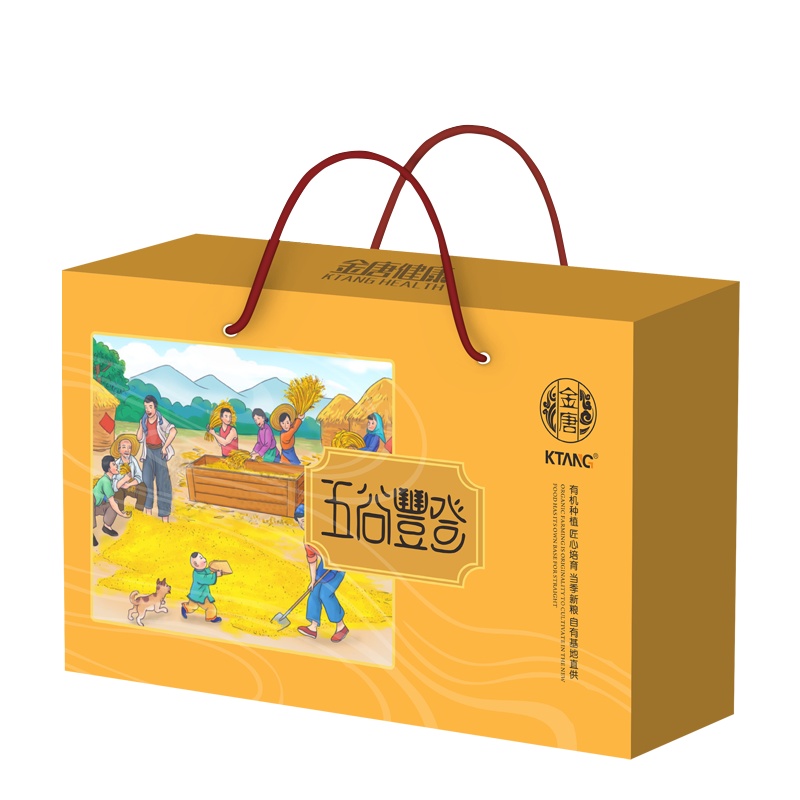 金唐(KTANG)五谷丰登有机杂粮食礼盒5710g 薏米 黑豆 黄豆 小米 红豆 绿豆 年货 新年送礼佳品