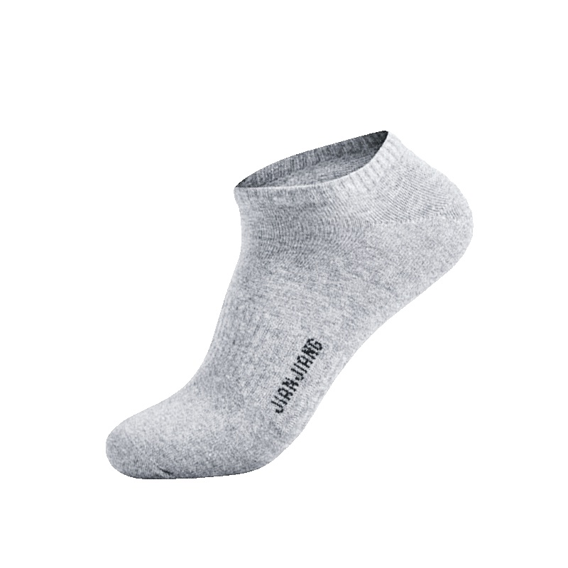 健将袜子男船袜夏季潮袜短袜男隐形袜棉短筒低帮浅口透气吸汗纯色男袜5双装 15J91C