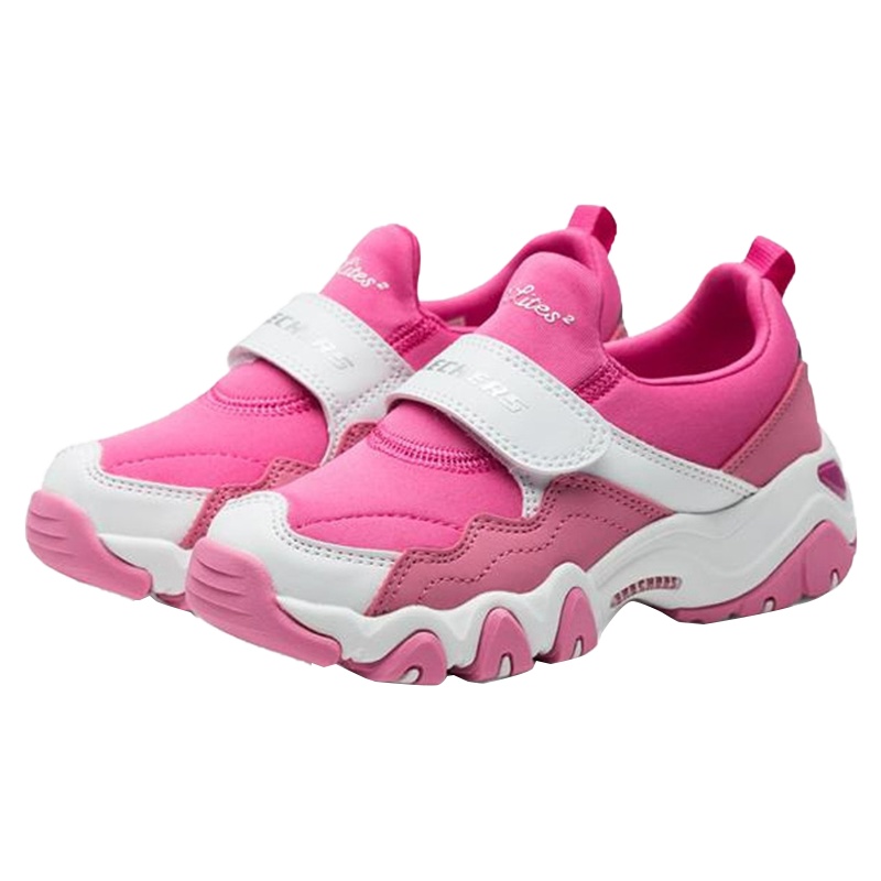Skechers斯凯奇女童魔术贴舒适时尚熊猫鞋996304L-PNK