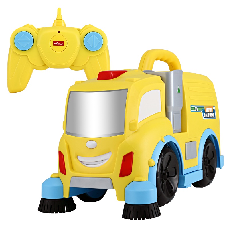 星辉(Rastar)儿童环保清洁遥控车小孩电动音乐遥控汽车玩具礼盒63700黄色