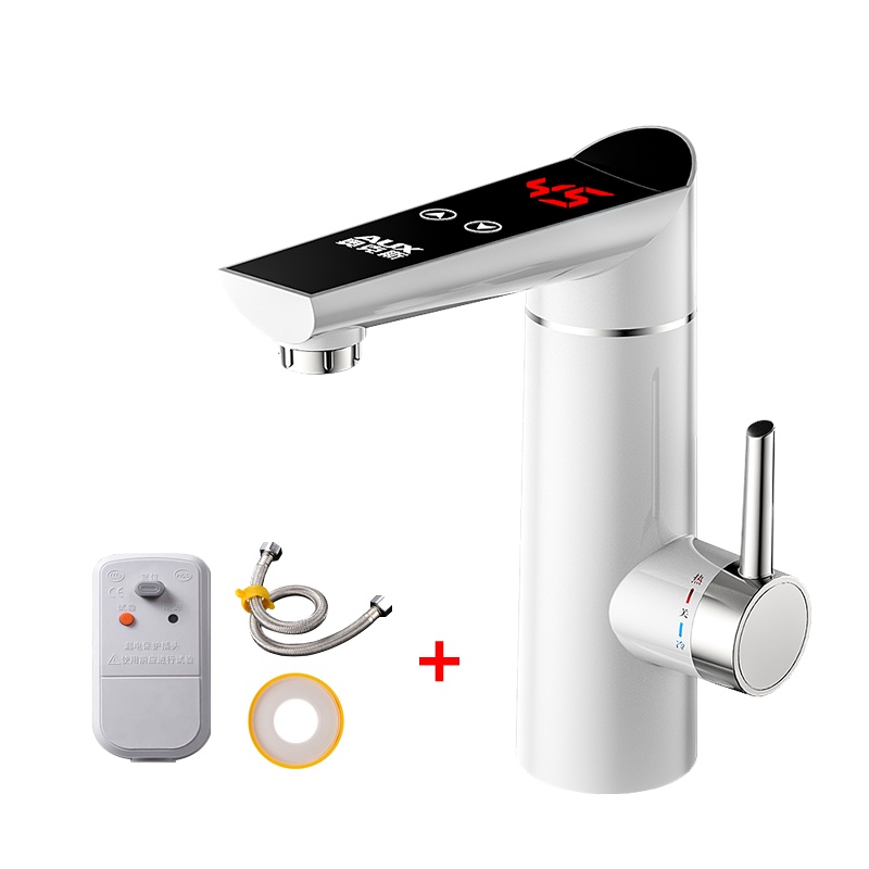 奥克斯(AUX)即热式电热水龙头厨房小厨宝下进水款数码温显变频调温 WT2X3白色(漏保套装)