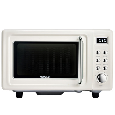 圈厨CR-WB01复古微波炉家用小型多功能智能迷你平板式小米微波炉复古白米白色小米生态链