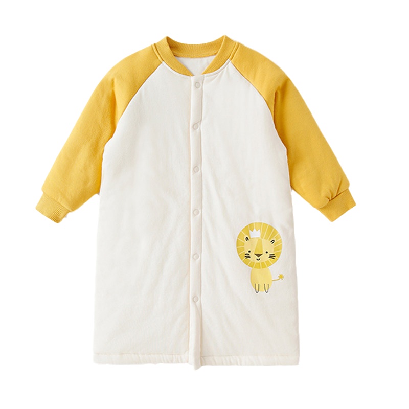 宝宝睡袍秋冬婴儿睡衣冬季加厚夹棉儿童睡裙小童男童防踢被