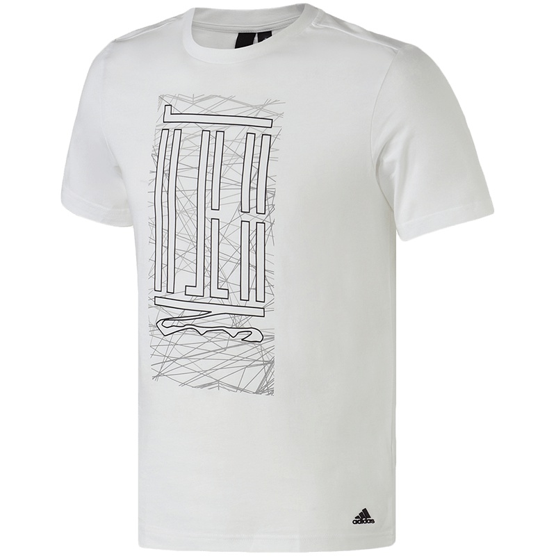 阿迪达斯男服短袖T恤圆领wuji休闲运动服DY8740