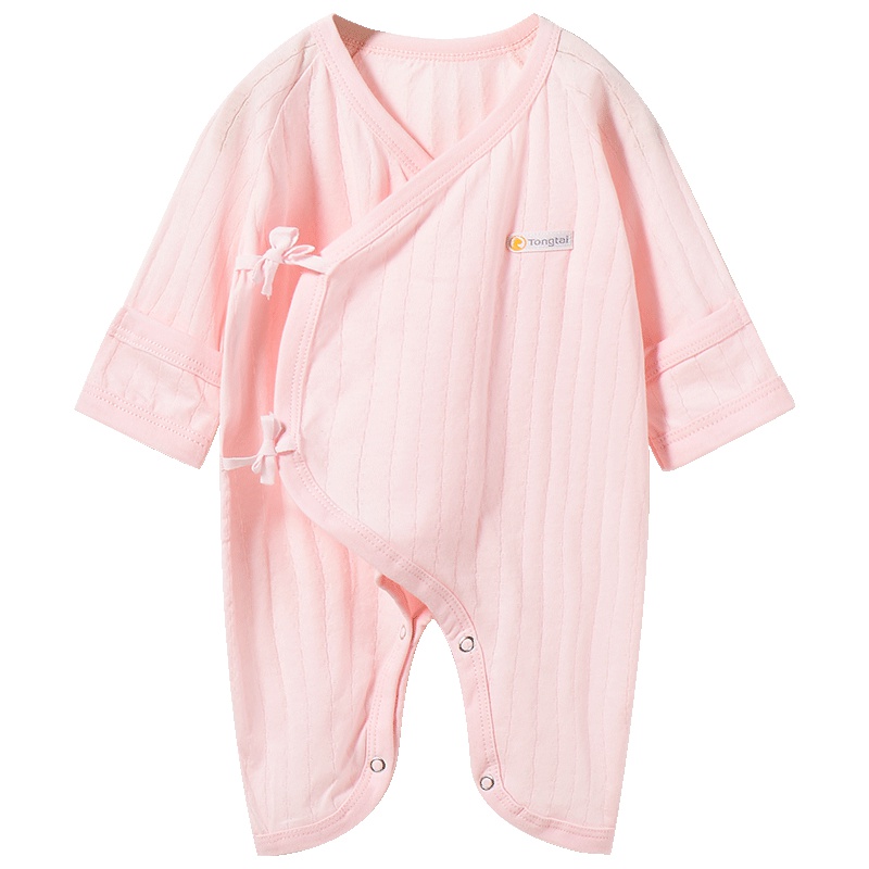 童泰TONGTA婴幼儿内衣I纯棉初生儿和服蝴蝶哈衣0-6个月宝宝闭裆连体衣爬爬服婴幼儿通用66cm