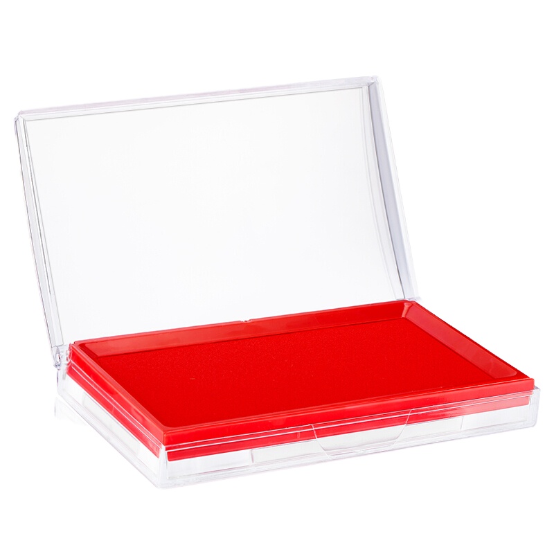 得力(deli)9864快干印台(红)12个/盒