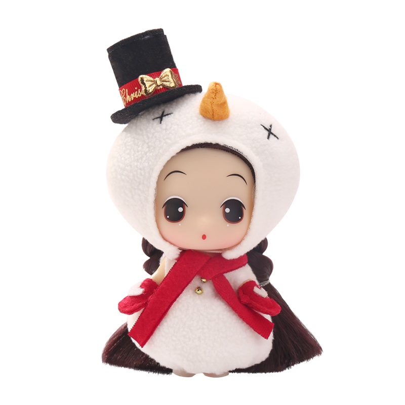 男孩女孩ddung冬己圣诞款换装娃娃 雪人款娃娃