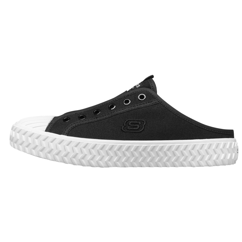 Skechers斯凯奇2021年新品女低帮复古街头舒适一脚蹬透气穆勒鞋155386