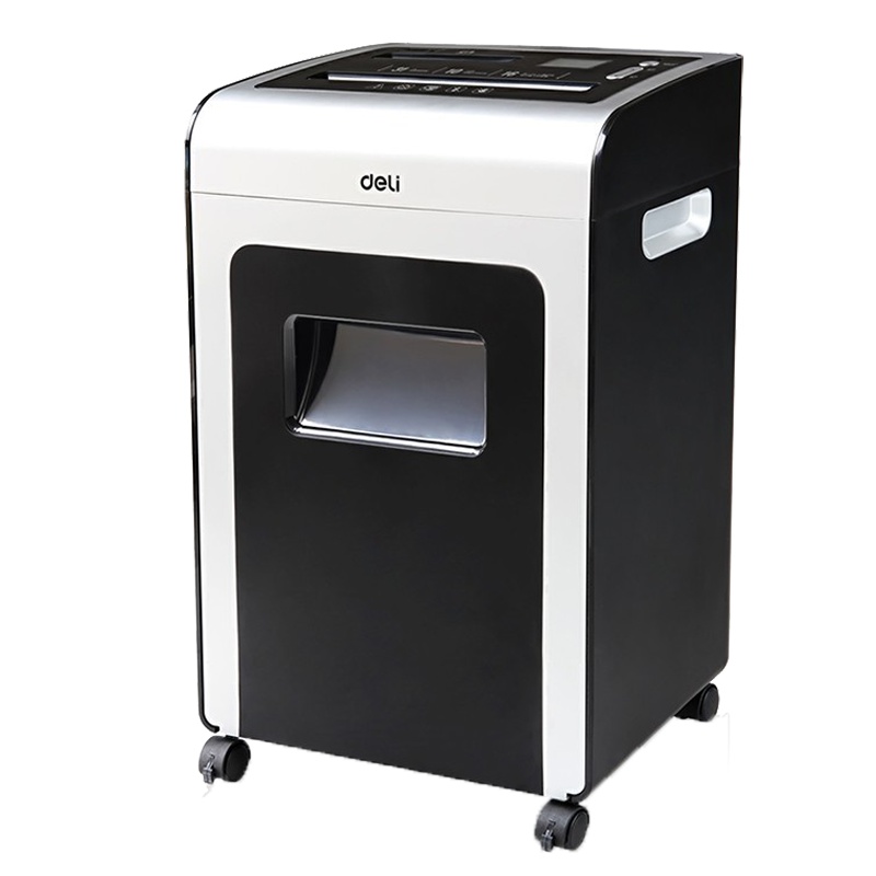 得力(deli)9913离子净碎纸机 单次碎纸6张16L大容量 条状3*16mm 4级保密 黑色办公家用粉碎机