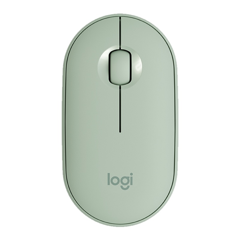 罗技 (Logitech) Pebble 鹅卵石轻薄型无线蓝牙静音鼠标光电蓝牙台式机笔记本电脑家用商务办公鼠标 薄荷绿