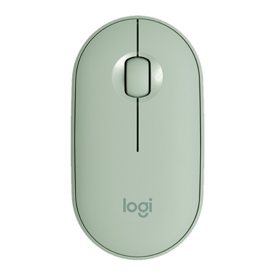 罗技 (Logitech) Pebble 鹅卵石轻薄型无线蓝牙静音鼠标光电蓝牙台式机笔记本电脑家用商务办公鼠标 薄荷绿