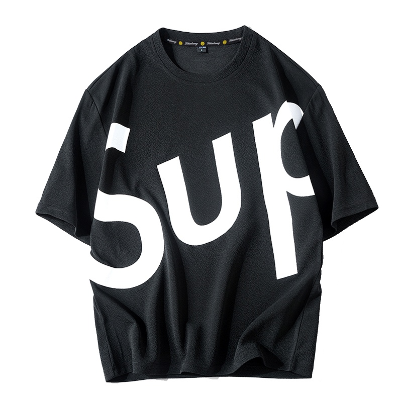 稻草人(Mexican)夏季新款文艺蚂蚁皱宽松日系百搭短袖五分袖中袖T恤