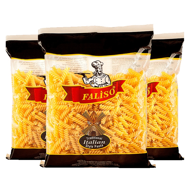 进口意大利面条500g*3包螺丝面螺旋形牛排意面速食全麦意粉通心粉